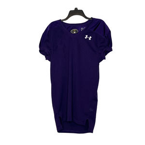 Under Armour Mens Football Jersey Shirt Size Small Loose Purple HeatGear Stretch